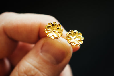 Floral boho style earrings.