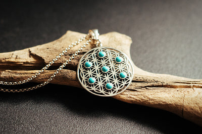 TURQUOISE / AMBER PENDANT
