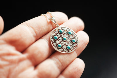 TURQUOISE / AMBER PENDANT