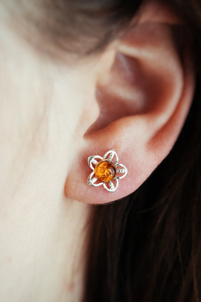 Floral Amber Pendant