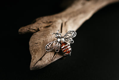 Baltic Amber Bee Pendant