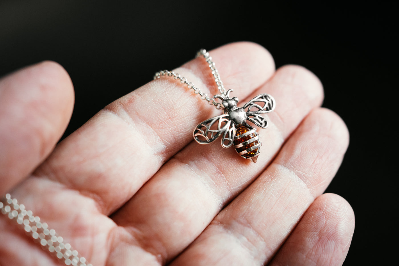 Baltic Amber Bee Pendant