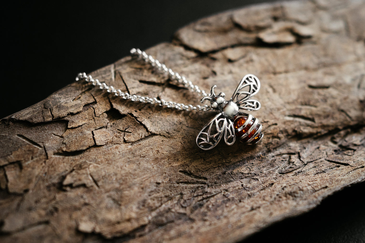 Baltic Amber Bee Pendant