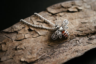 Baltic Amber Bee Pendant